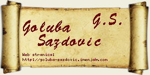 Goluba Sazdović vizit kartica